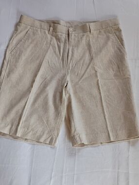 Cubavera Men's Linen & Cotton Blend Shorts Size 38